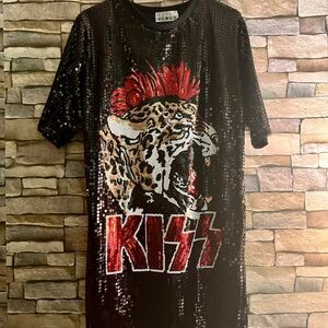 Kate Hewko One Size Black Dress Kiss Rockband
